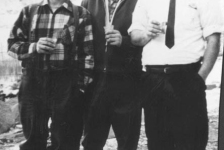 423: l-r Joseph Kerrivan, Vincent Norman, Thomas Cochrane. (1964) [courtesy of Jenny (Kerrivan) Harvie]  - Joseph son of Joseph Kerrivan &amp;amp; Elizabeth Judge; Vincent son of Peter Norman &amp;amp; Margaret  Norman; Thomas son of Michael Cochrane &amp;amp; Ellen Judge